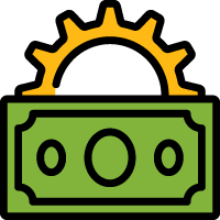 gear with dollar bill