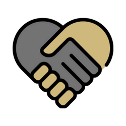 Heart handshake icon