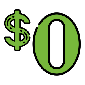 zero dollars icon